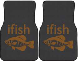 ifish Crappie Silhouette Car Mats