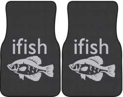 ifish Crappie Silhouette Car Mats