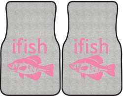 ifish Crappie Silhouette Car Mats