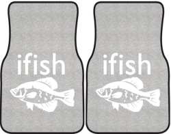 ifish Crappie Silhouette Car Mats