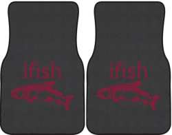ifish Trout 2 Silhouette Car Mats
