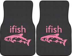 ifish Trout 2 Silhouette Car Mats