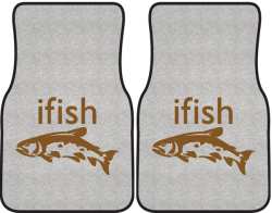 ifish Trout 2 Silhouette Car Mats