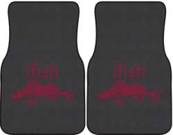 ifish Walleye Silhouette Car Mats