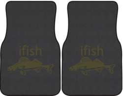ifish Walleye Silhouette Car Mats