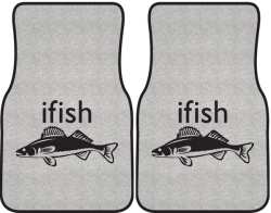 ifish Walleye Silhouette Car Mats