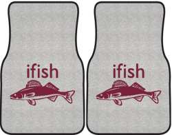 ifish Walleye Silhouette Car Mats