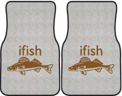 ifish Walleye Silhouette Car Mats
