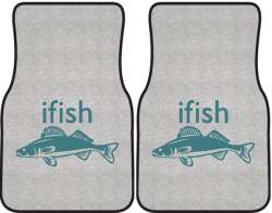 ifish Walleye Silhouette Car Mats