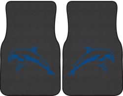 Mother and Calf Breaching Dolphin Silhouette Car Mats