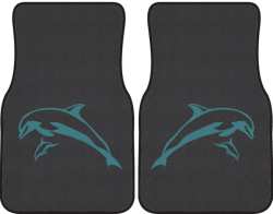 Mother and Calf Breaching Dolphin Silhouette Car Mats
