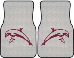 Mother and Calf Breaching Dolphin Silhouette Car Mats