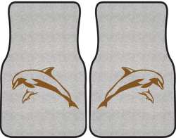 Mother and Calf Breaching Dolphin Silhouette Car Mats