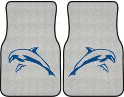 Mother and Calf Breaching Dolphin Silhouette Car Mats