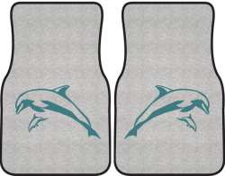 Mother and Calf Breaching Dolphin Silhouette Car Mats