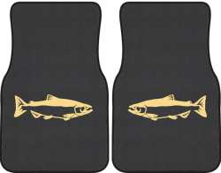 Chinook Salmon Silhouette Car Mats
