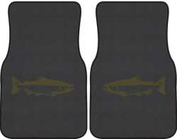 Chinook Salmon Silhouette Car Mats