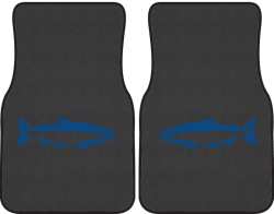Chinook Salmon Silhouette Car Mats
