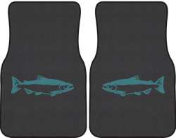 Chinook Salmon Silhouette Car Mats