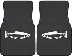 Chinook Salmon Silhouette Car Mats