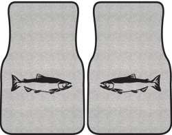 Chinook Salmon Silhouette Car Mats