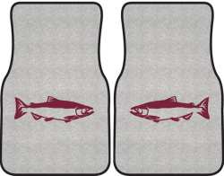 Chinook Salmon Silhouette Car Mats