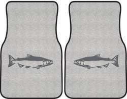 Chinook Salmon Silhouette Car Mats