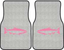 Chinook Salmon Silhouette Car Mats