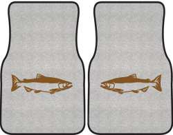Chinook Salmon Silhouette Car Mats