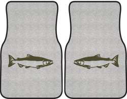 Chinook Salmon Silhouette Car Mats