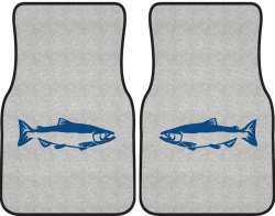 Chinook Salmon Silhouette Car Mats