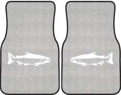 Chinook Salmon Silhouette Car Mats