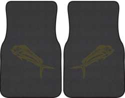 Mahi Mahi Silhouette Car Mats