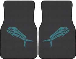 Mahi Mahi Silhouette Car Mats