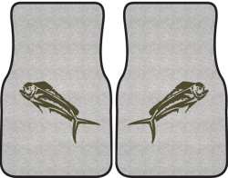 Mahi Mahi Silhouette Car Mats