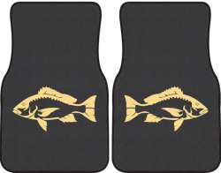 Red Snapper Silhouette Car Mats