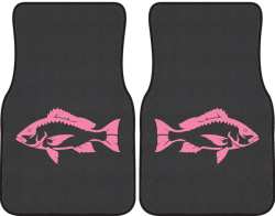 Red Snapper Silhouette Car Mats