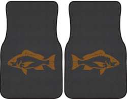 Red Snapper Silhouette Car Mats