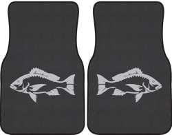 Red Snapper Silhouette Car Mats