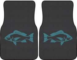 Red Snapper Silhouette Car Mats