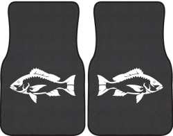 Red Snapper Silhouette Car Mats