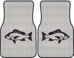 Red Snapper Silhouette Car Mats