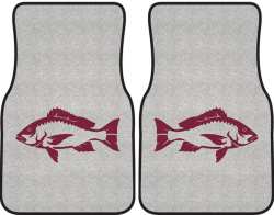 Red Snapper Silhouette Car Mats