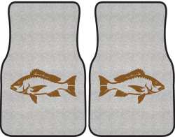 Red Snapper Silhouette Car Mats