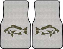 Red Snapper Silhouette Car Mats