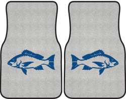 Red Snapper Silhouette Car Mats