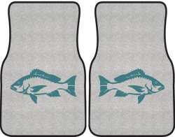 Red Snapper Silhouette Car Mats
