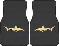 Reef Shark Silhouette Car Mats