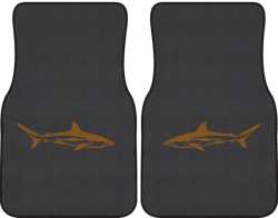 Reef Shark Silhouette Car Mats