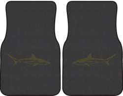 Reef Shark Silhouette Car Mats